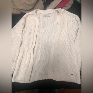 Hollister Women's Cream Cardigan Sweater